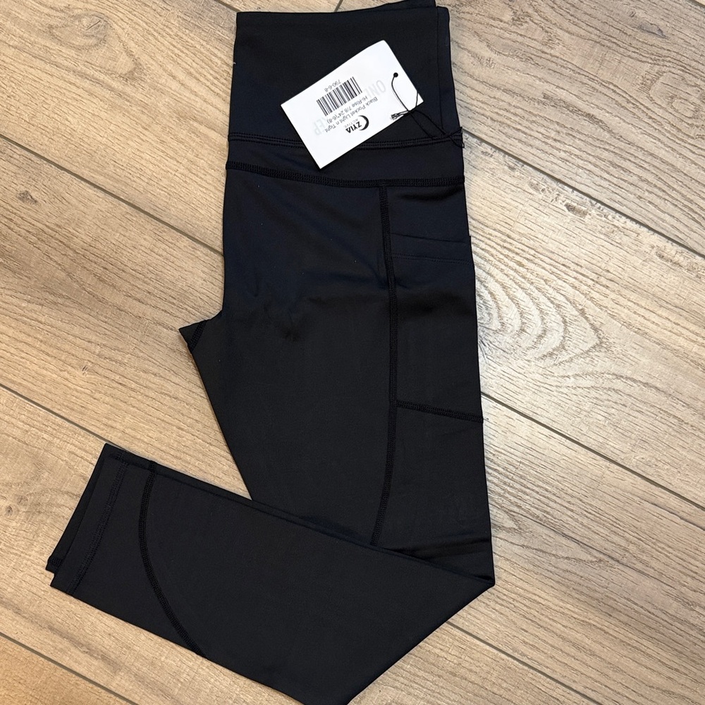 Zyia Black Pocket Light n Tight Hi-rise 7/8 24"
